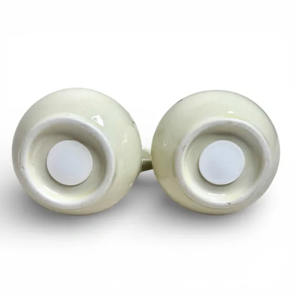 Vintage Hall China Morning Glory Sugar Flour Shakers Set Handles Floral Kitchen - Picture 7 of 8